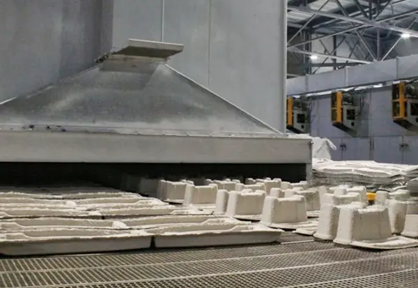 Curing and forming process using uniform industrial oven heating for stable part shaping