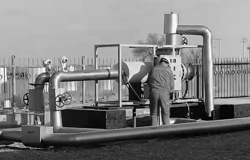 ZonHoo engineer installing a circulation heater, showing our 30-year evolution from heating elements to industrial heat-treatment ovens