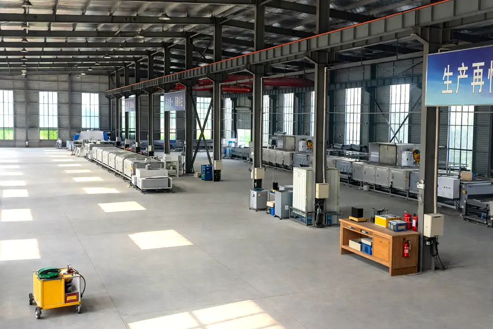 ZonHoo industrial oven manufacturing workshop with long production bay and natural light