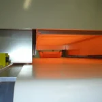 Infrared radiation curing oven heating zone — close-up of IR heating elements for rapid surface curing