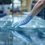 Laminated or insulated glass components in an assembly area requiring controlled heating, drying, or bonding support