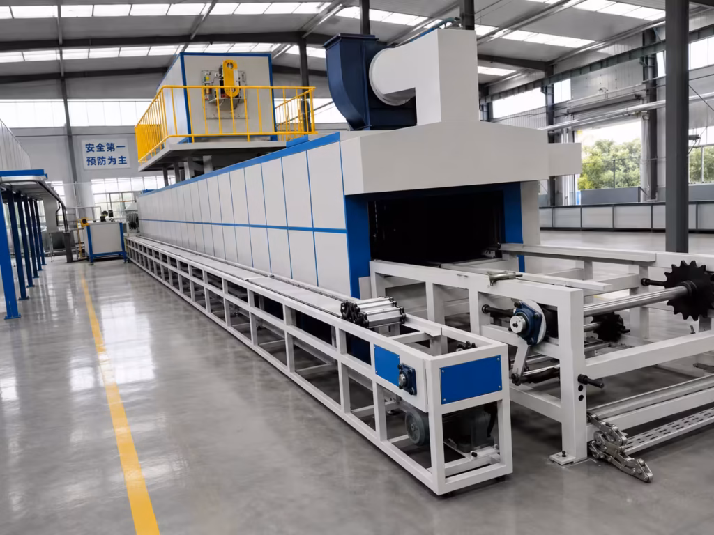 large gas conveyor belt oven for continuous processing